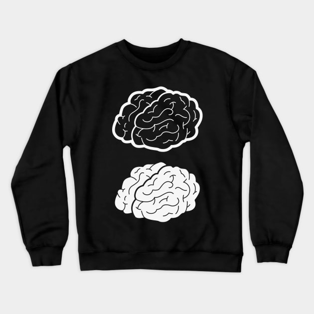 Brain Crewneck Sweatshirt by Mako Design 